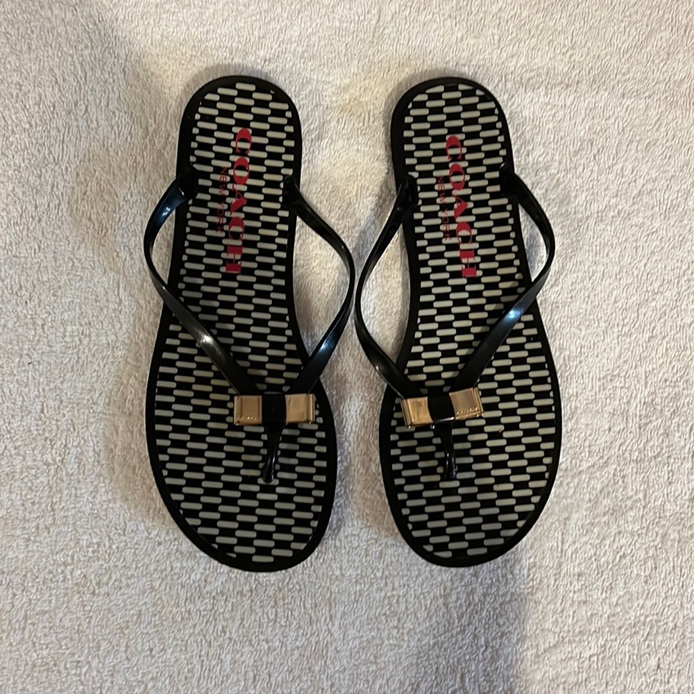 Size 9 Coach black sandal